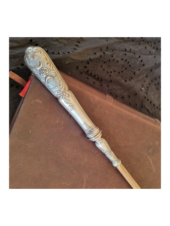 BAGUETTE MAGIQUE Wicca bois hêtre - Triple lune