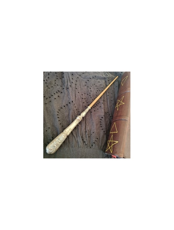 BAGUETTE MAGIQUE Wicca bois hêtre - Triple lune