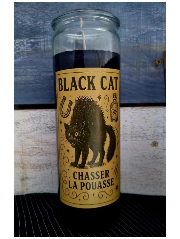BLACK CAT Bougie / Chasse la malchance / 7 Days candle